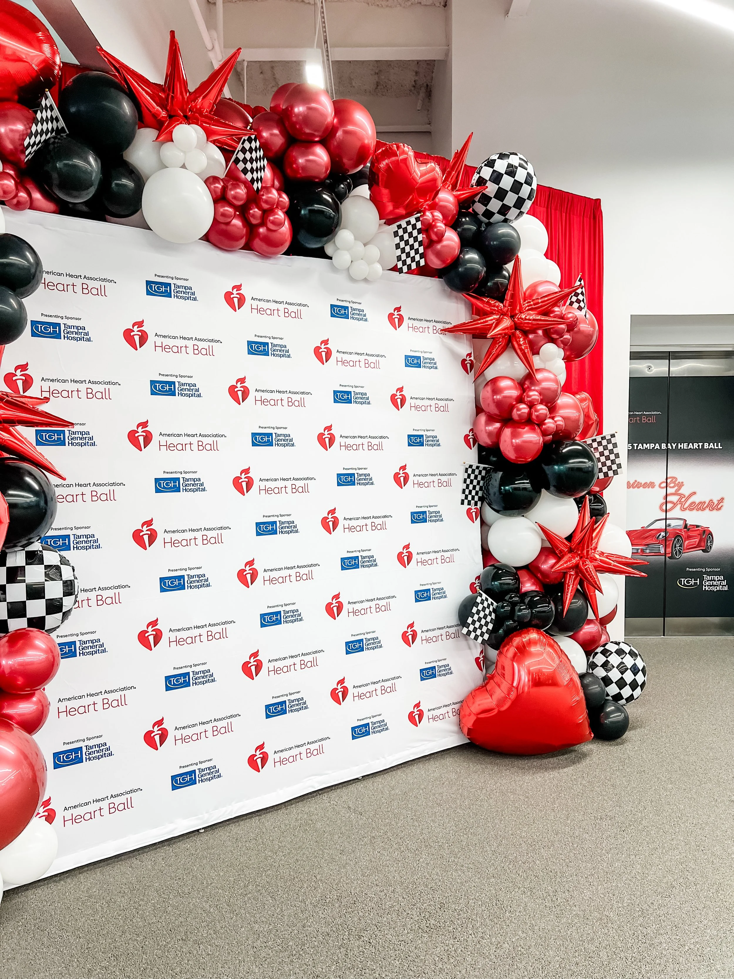 Balloon Garland on a Step and Repeat