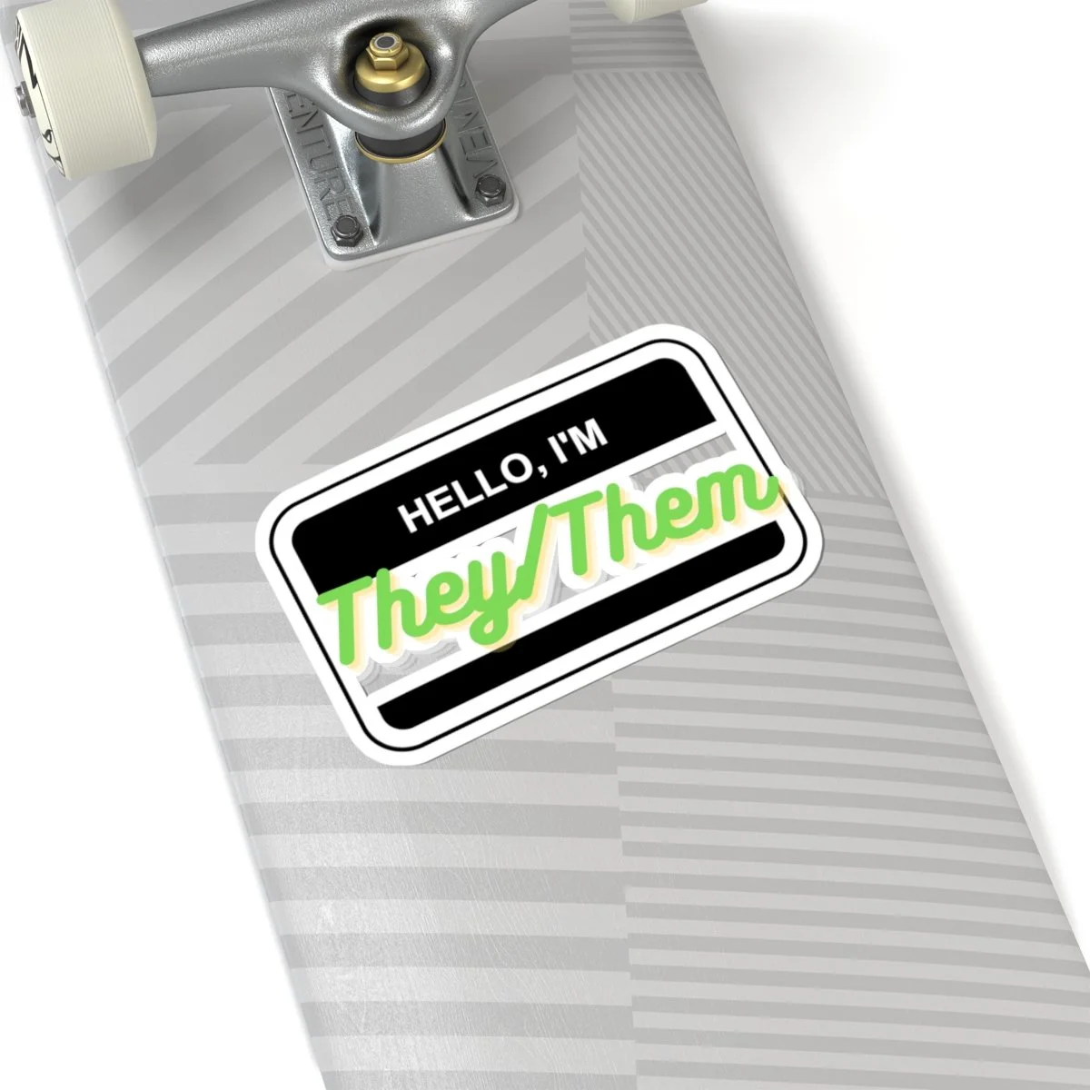 They/Them Pronoun Name Tag Sticker