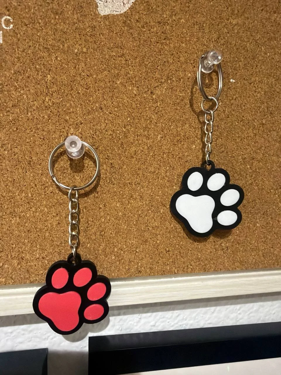NFC Pawprint Keychains