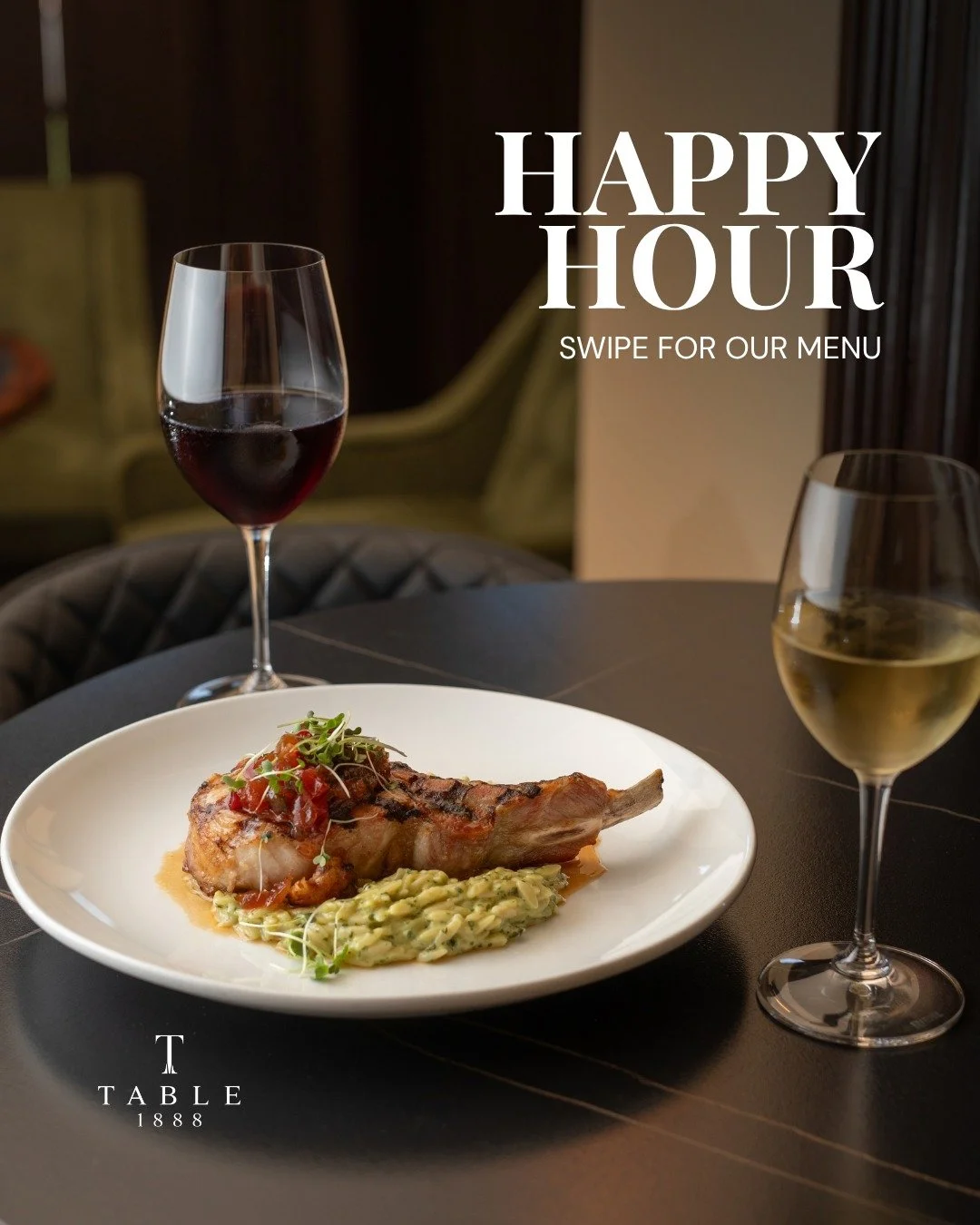 Our seasonal Happy Hour menu is here. 🍸

Swipe through to see what we've got for you behind the bar from 4:30 - 6:30 pm on Thursday, Sunday, and Monday.