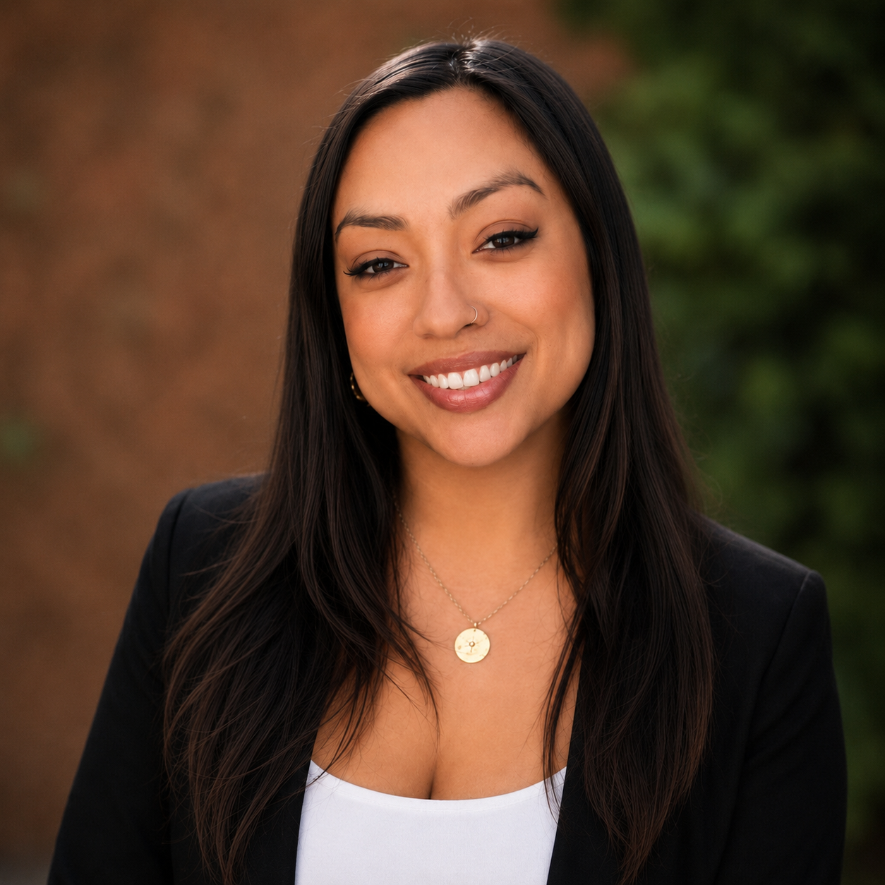 Professional headshot of Carina Kelly, mobile notary.