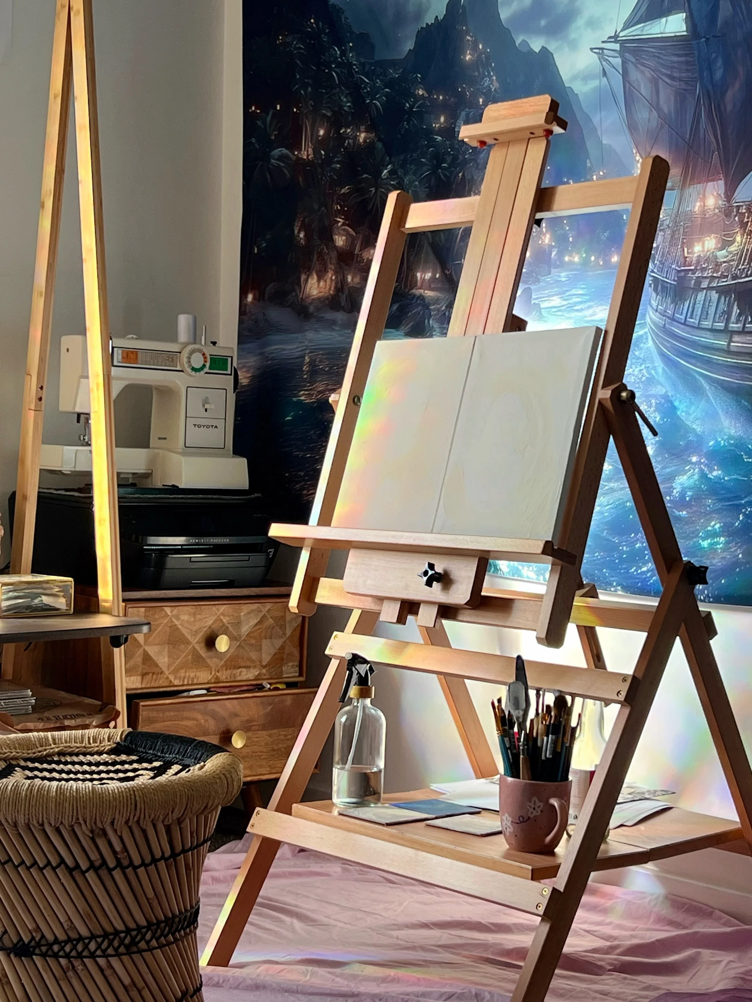 An afternoon in my creative zone 🔵🦋

#paintingstudio #paintingoncanvas #wipart #earthpainting #lowtoxliving
