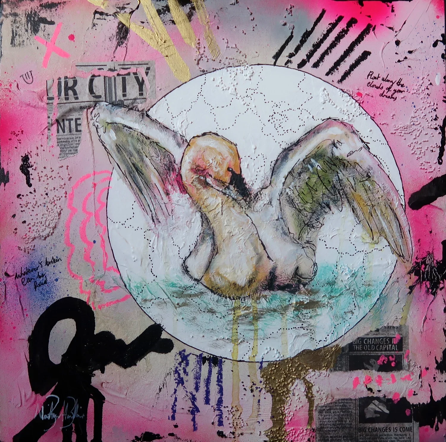 Sometimes, Dream. Sometimes, Do.

Mixed Media acrylic and oil on wood canvas panel.

Size: 12 × 12.

Year: 2025.