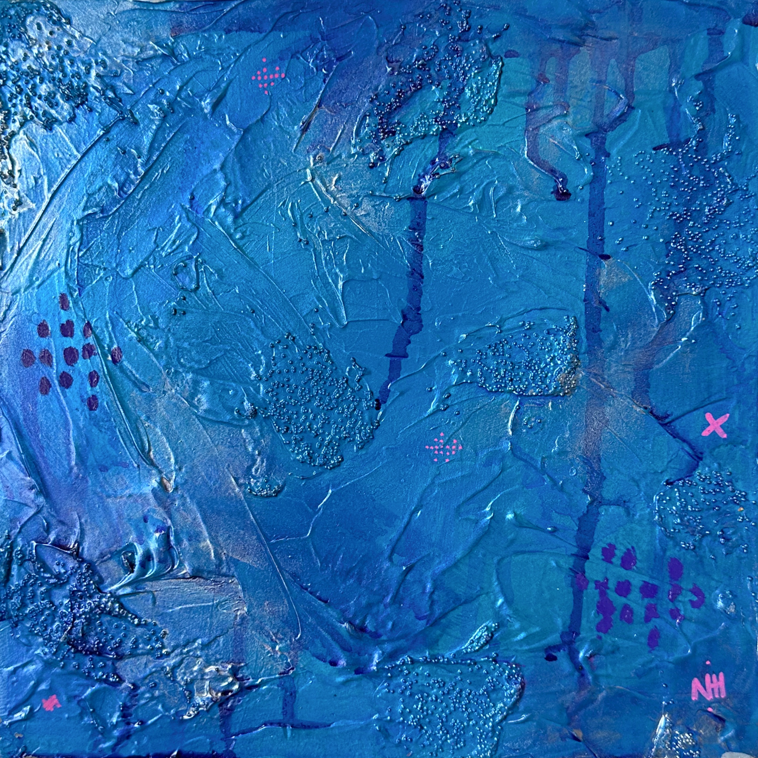 Oceans

Mixed Media Acrylic on Wood Canvas Panel

Size: 10 x 10

Year: 2023