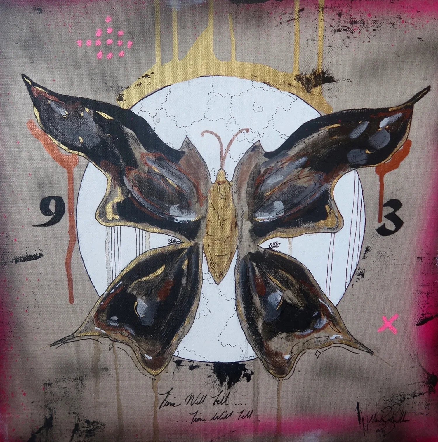 Time Will Tell...

Mixed Media acrylic and oil on canvas panel.

Size: 15 × 15.

Year: 2025
