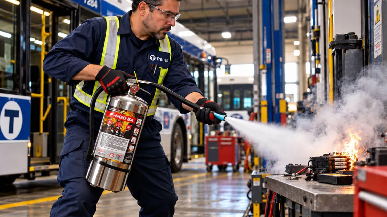 Troman Industries expands lithium-ion battery fire protection with HCT handheld extinguishers