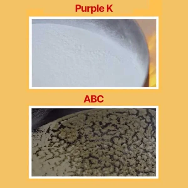 Purple K potassium-bicarbonate dry chemical used in Troman bus fire suppression systems.