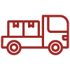 Industrial specialty vehicle icon representing safety and monitoring solutions for commercial equipment.