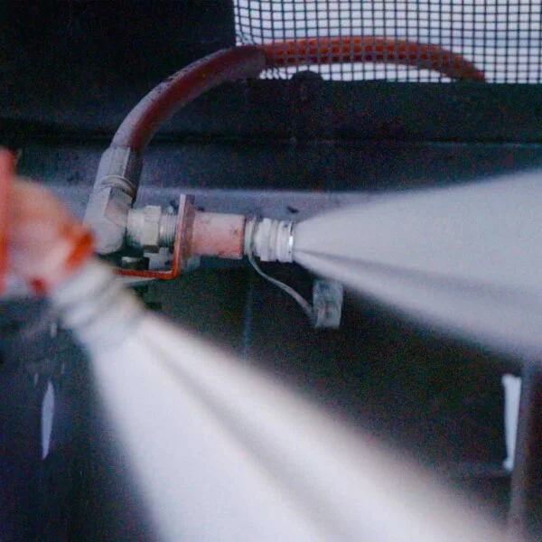 Purple K potassium-bicarbonate dry chemical used in Troman bus fire suppression systems.