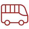 Motorcoach icon representing safety, visibility, and fleet technology for coach operators.