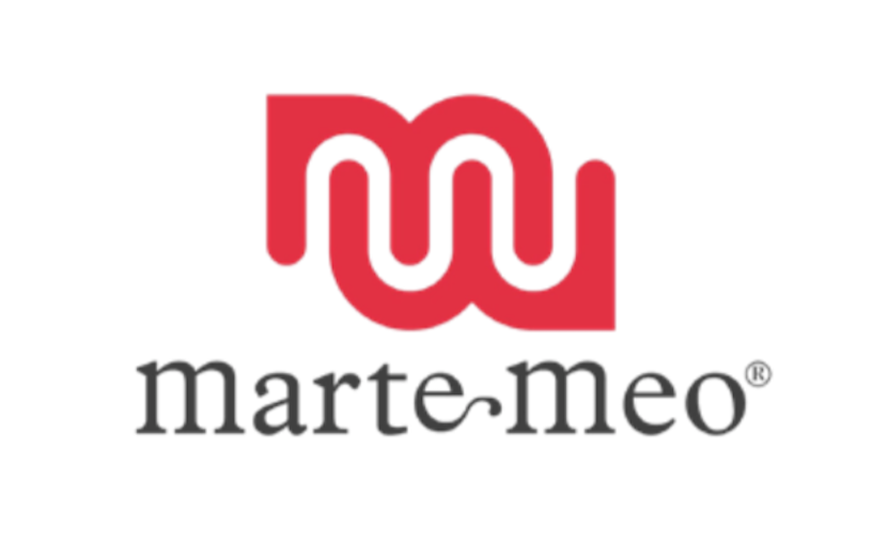 The logo of marte-méo featuring a red stylized 'm' and 'o' intertwined above the company name in black lowercase letters.