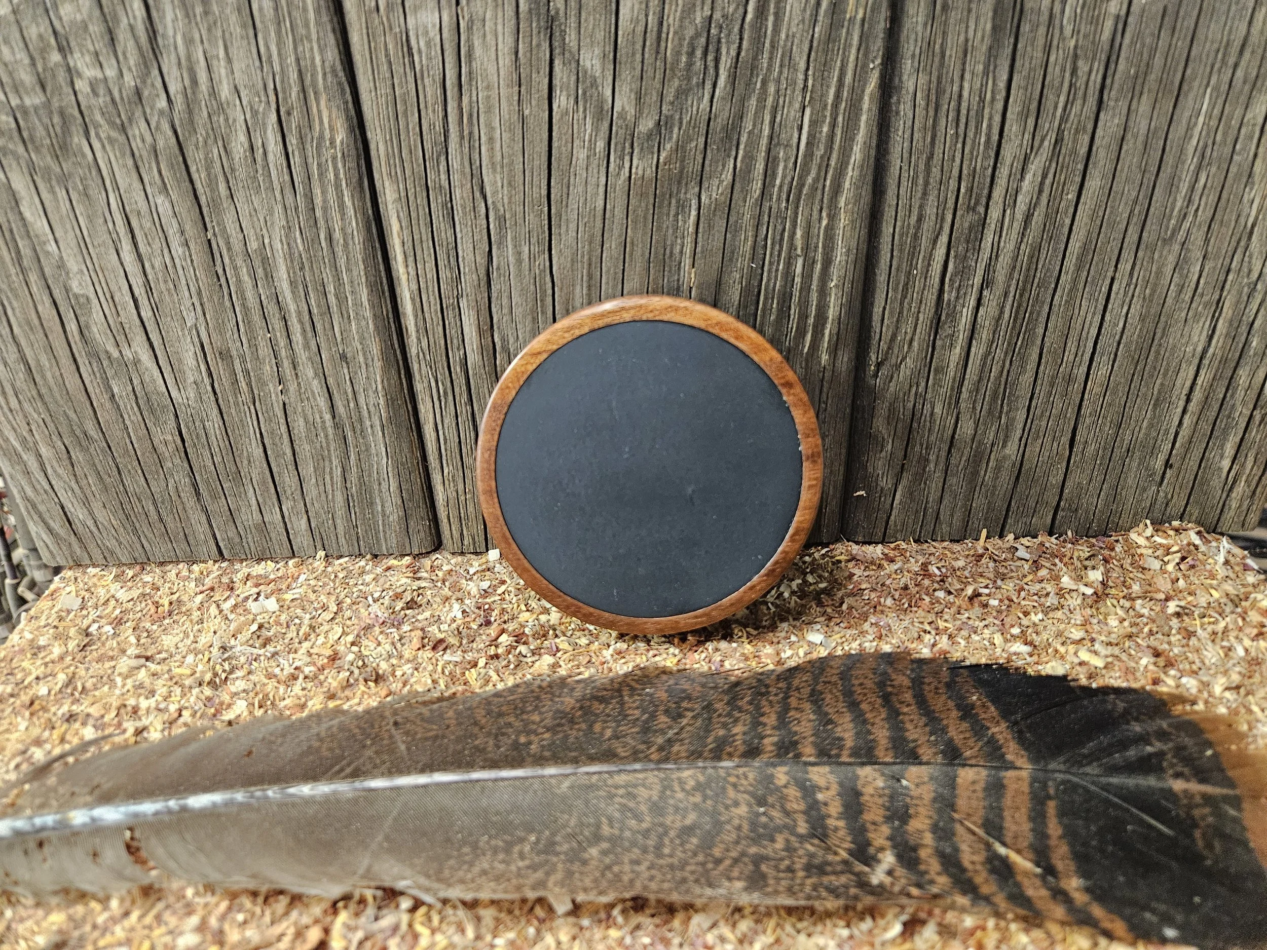 Tzalam Pot : Black slate/glass