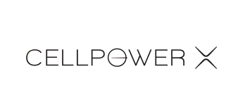 Cellpower X logo on a black background