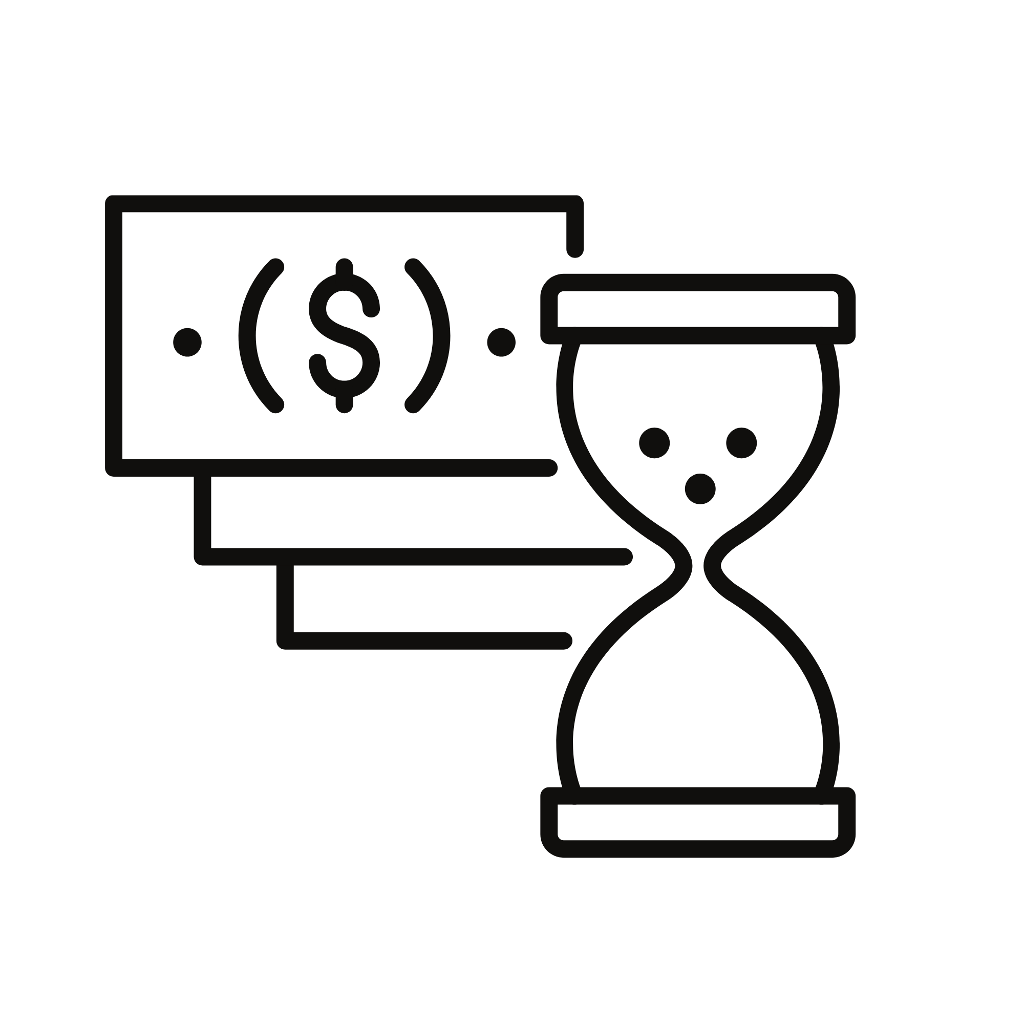 Illustration of a dollar bill and a credit card with a paper receipt and a shopping cart