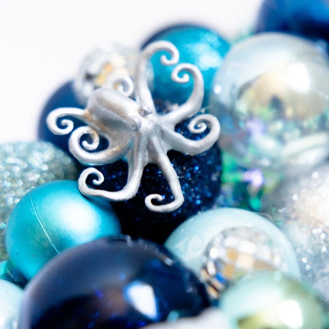 Sneak peak of newest wreath for sale! #diywreath #oceancraft #cutelittleoctopus
