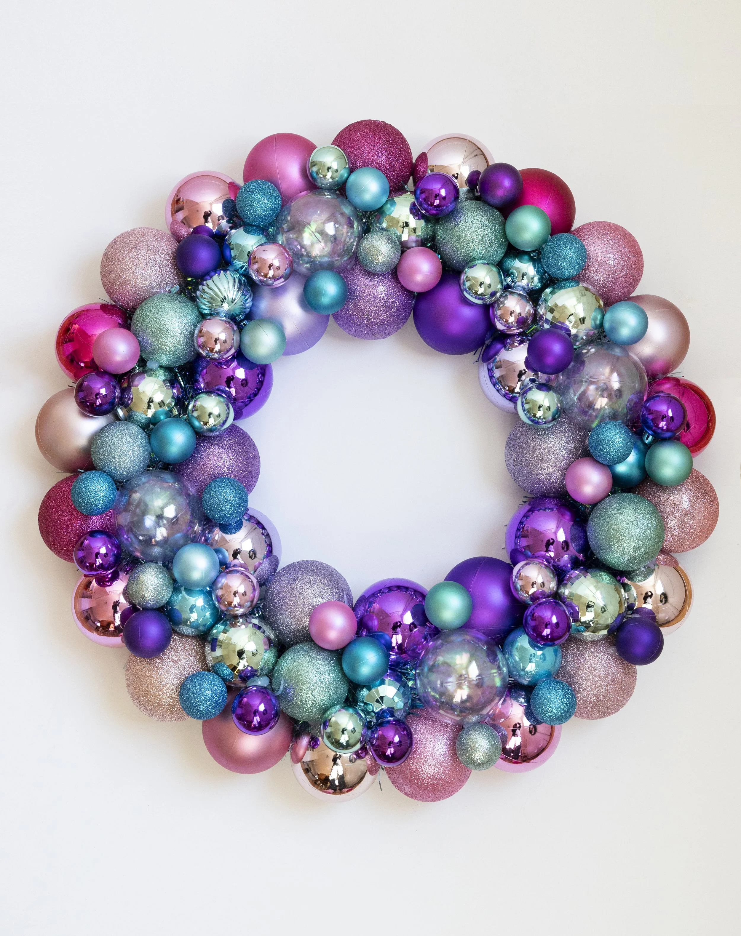 Mermaid color ornament wreath made