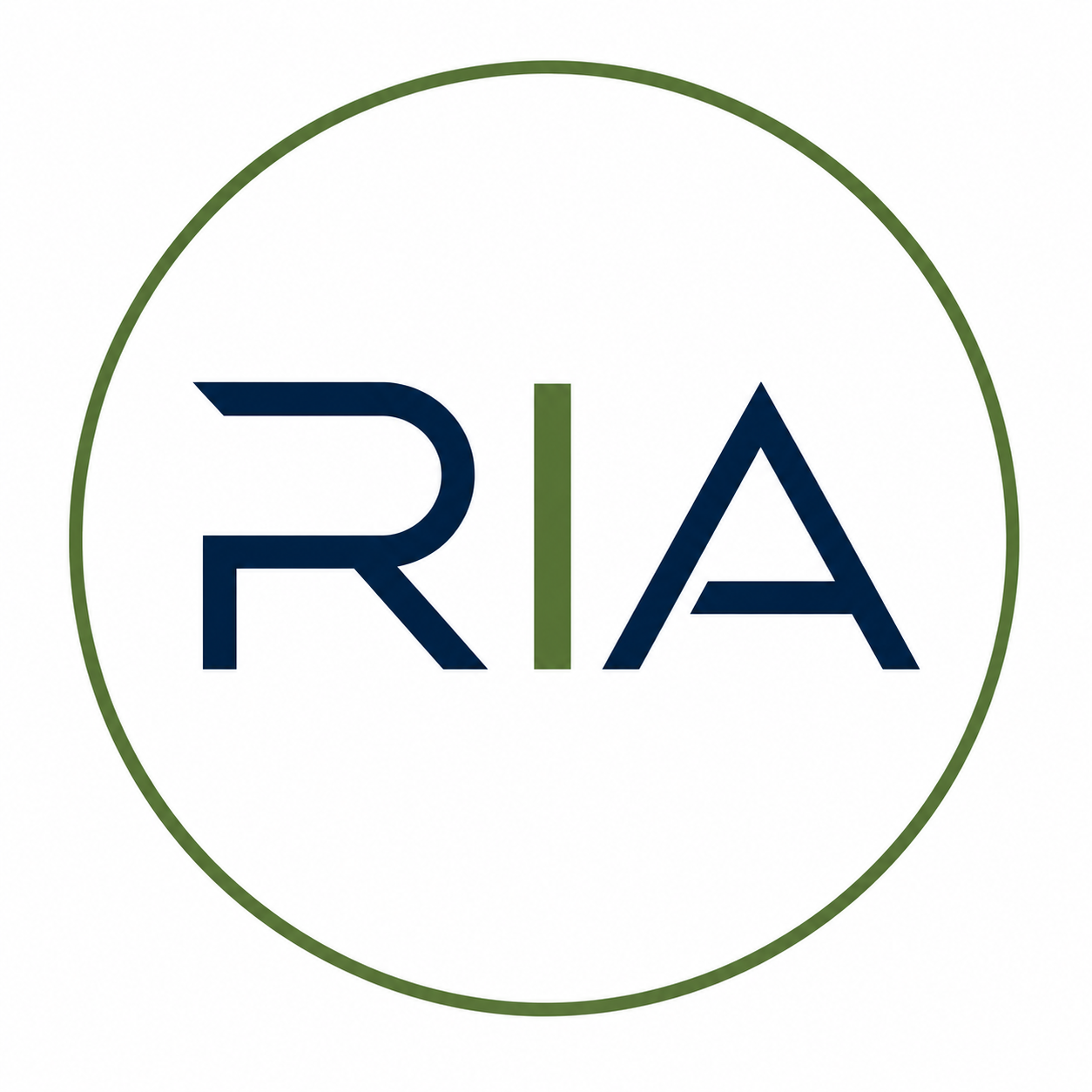 Logo with the letters R, I, A inside a green-outlined circle.