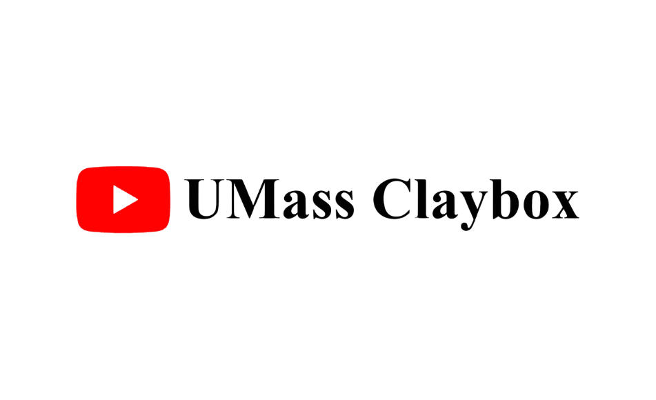 YouTube logo with the words "UMass Claybox"