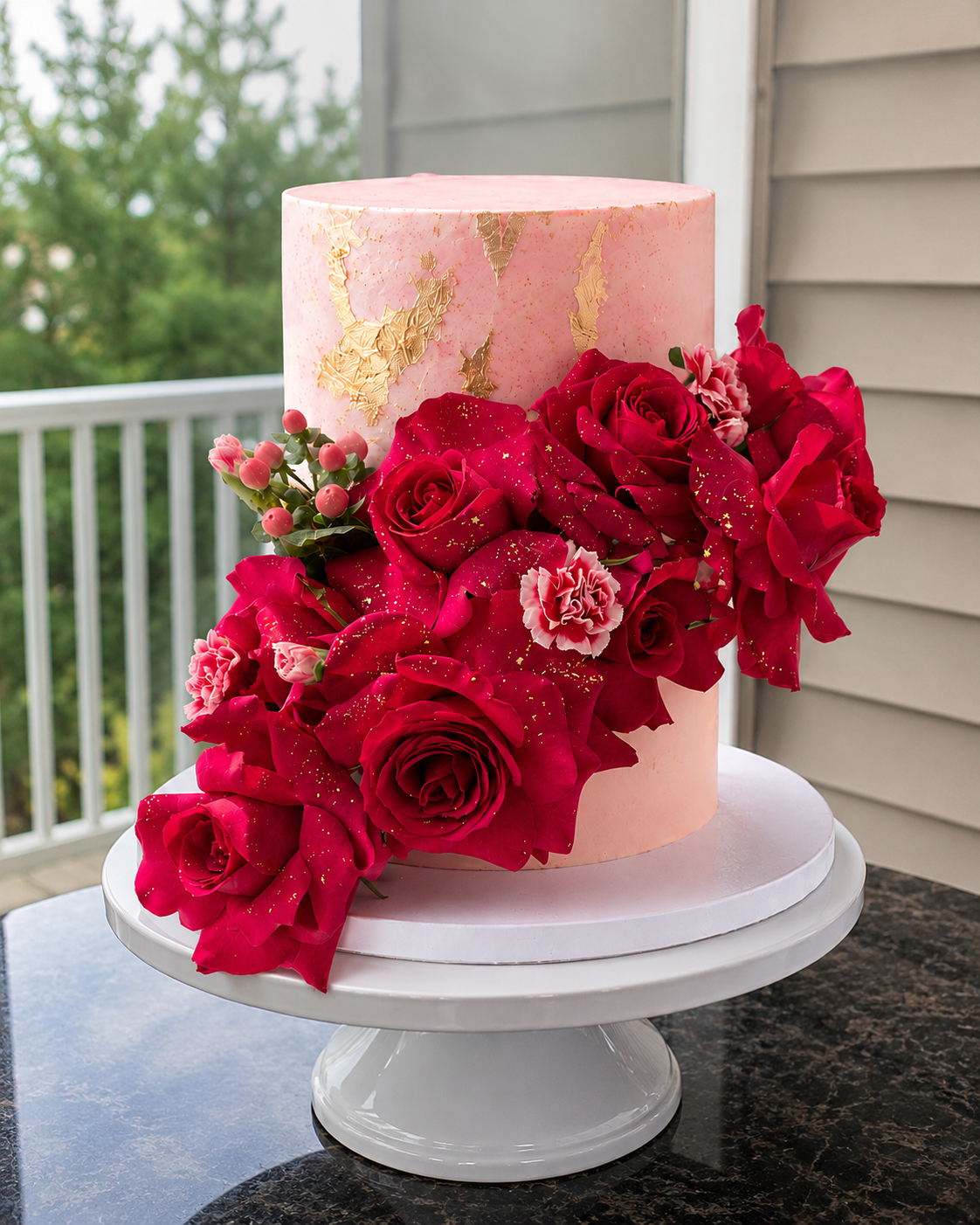 Blushing Rose Elegance Cake