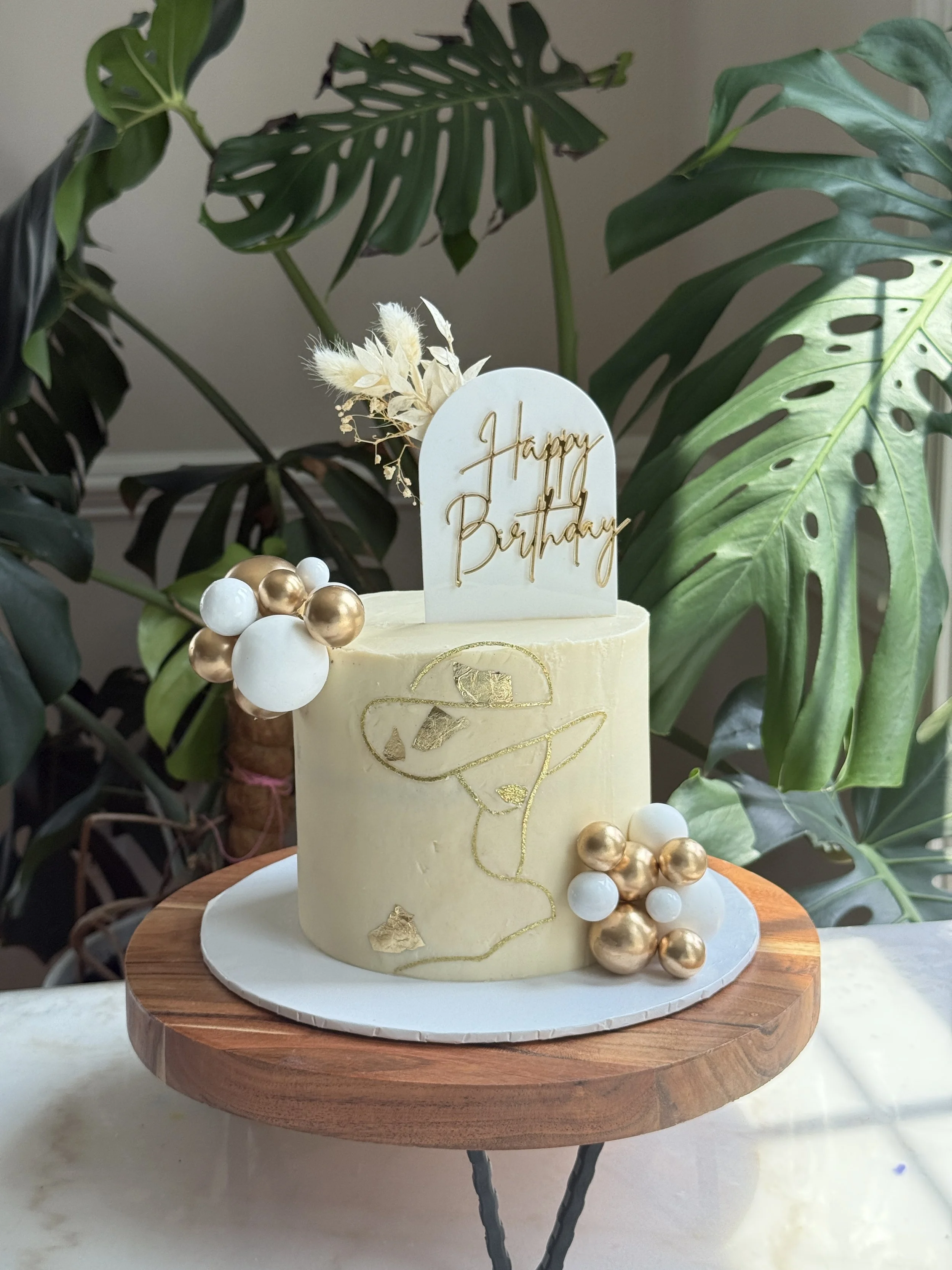 Golden Celebration Cake