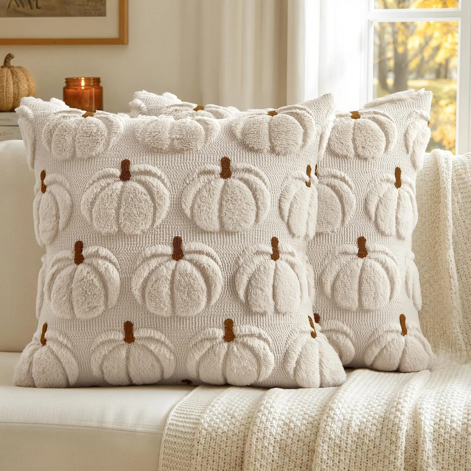 Cozy Up for Fall with Pumpkin Pillow Covers
