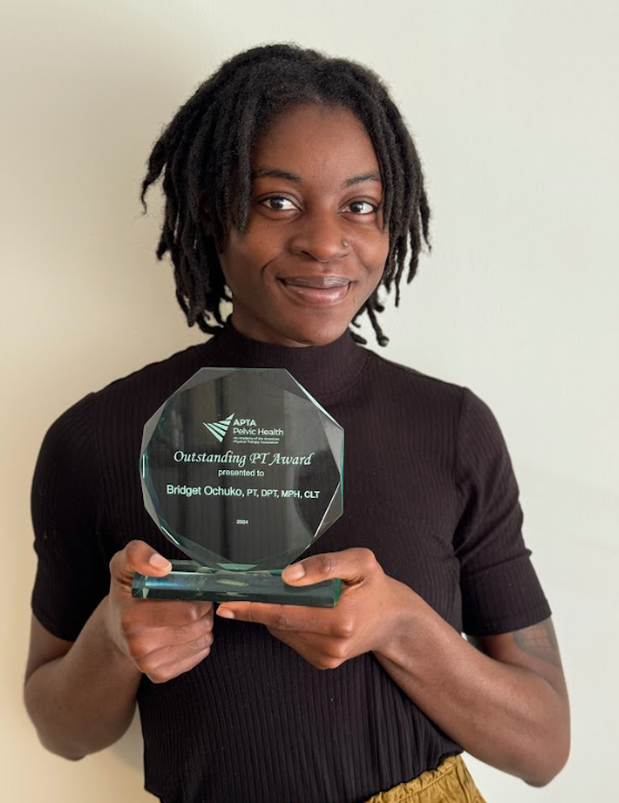 Dr. Bridget Ochuko Accepts Award For Outstanding PT