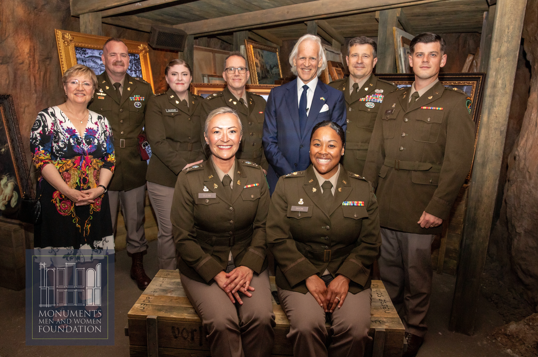 U.S. Army Monuments Officers and cultural preservation partners, including Keystone founder Dr. Kesia Blenn, gathered at the National WWII Museum in New Orleans.