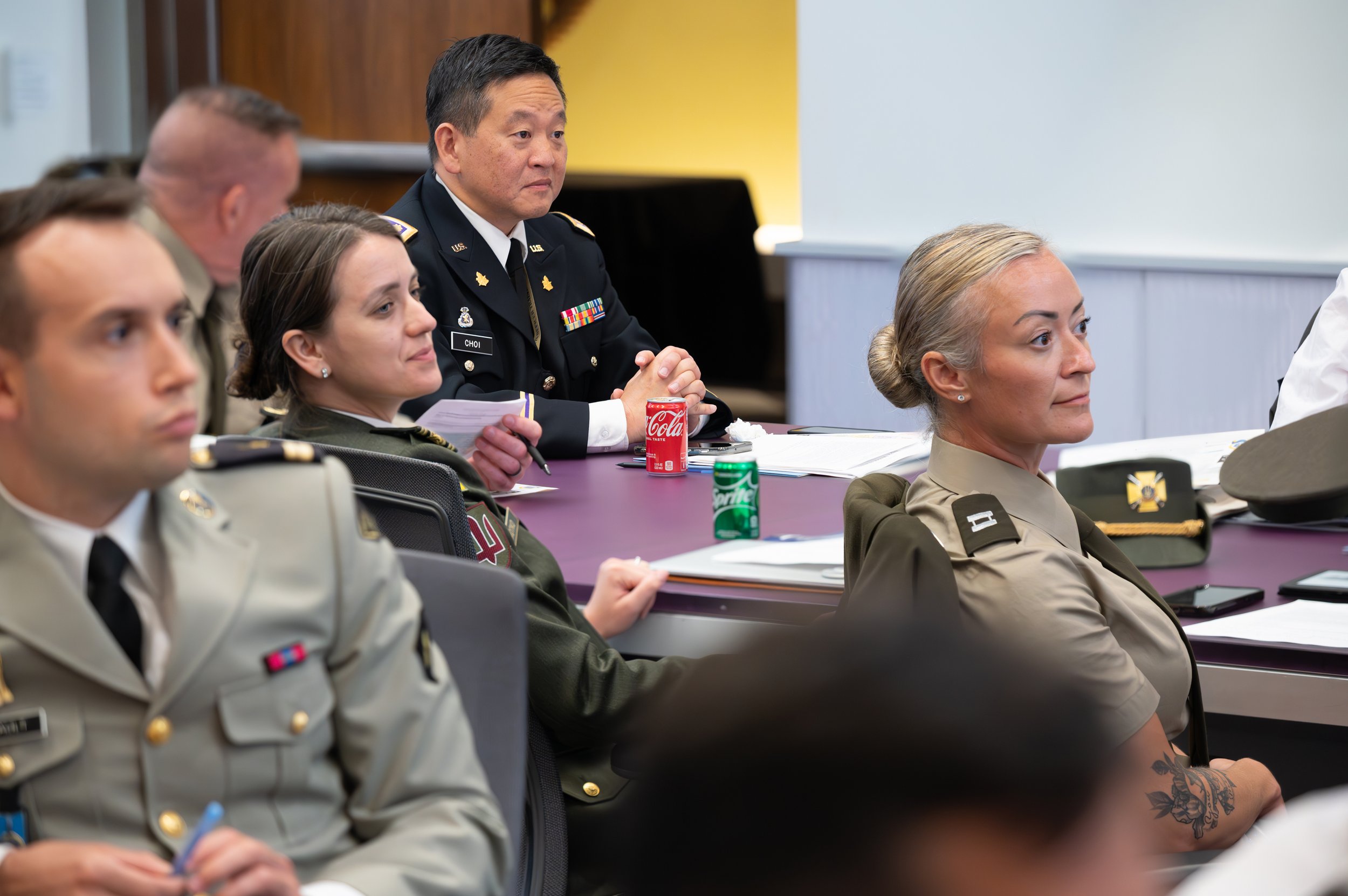 U.S. and international military officers, including Keystone founder Dr. Kesia Blenn, participating in cultural heritage preservation training at the Smithsonian Institute in Washington D.C.