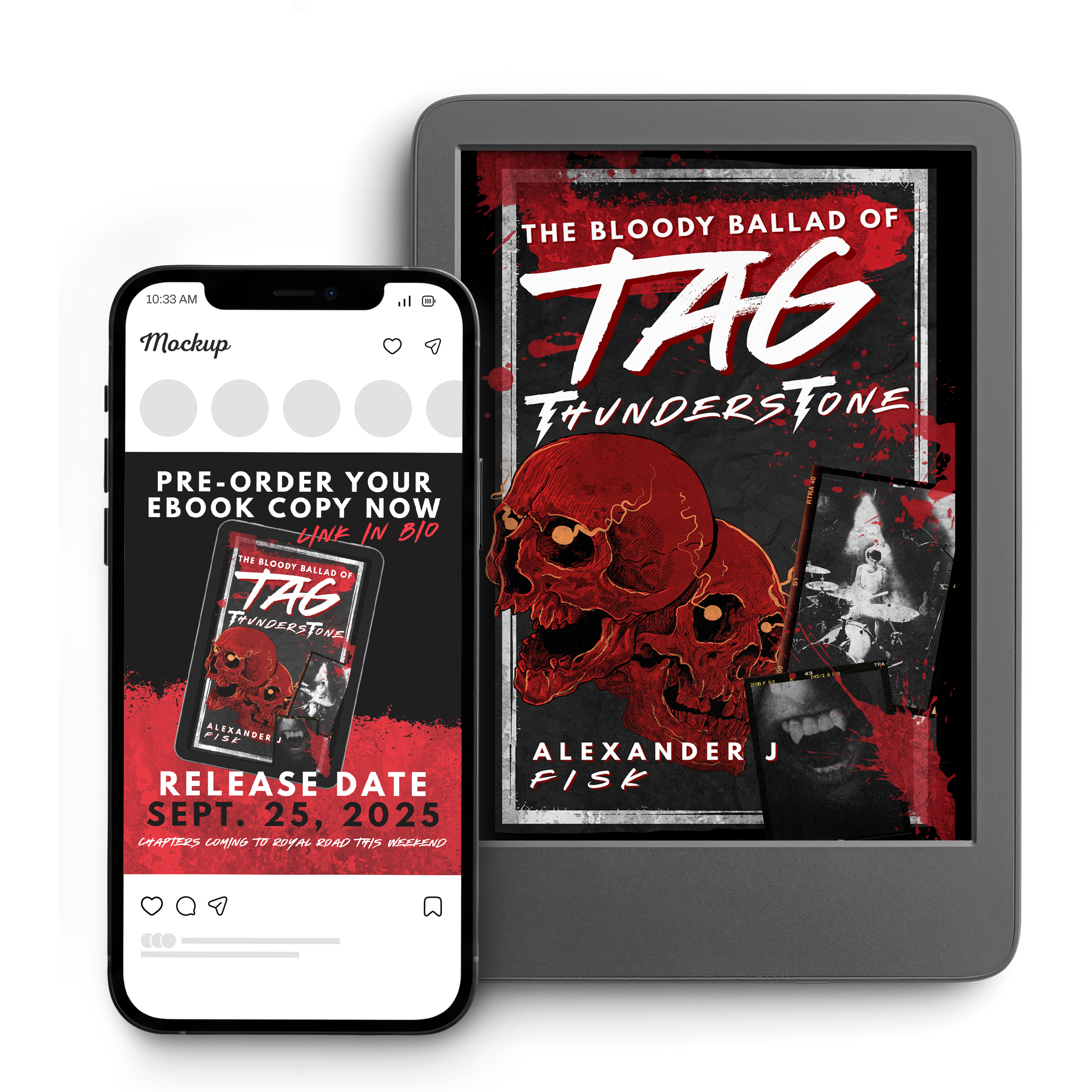 E-book Cover Design + Social Media Posts Bundle