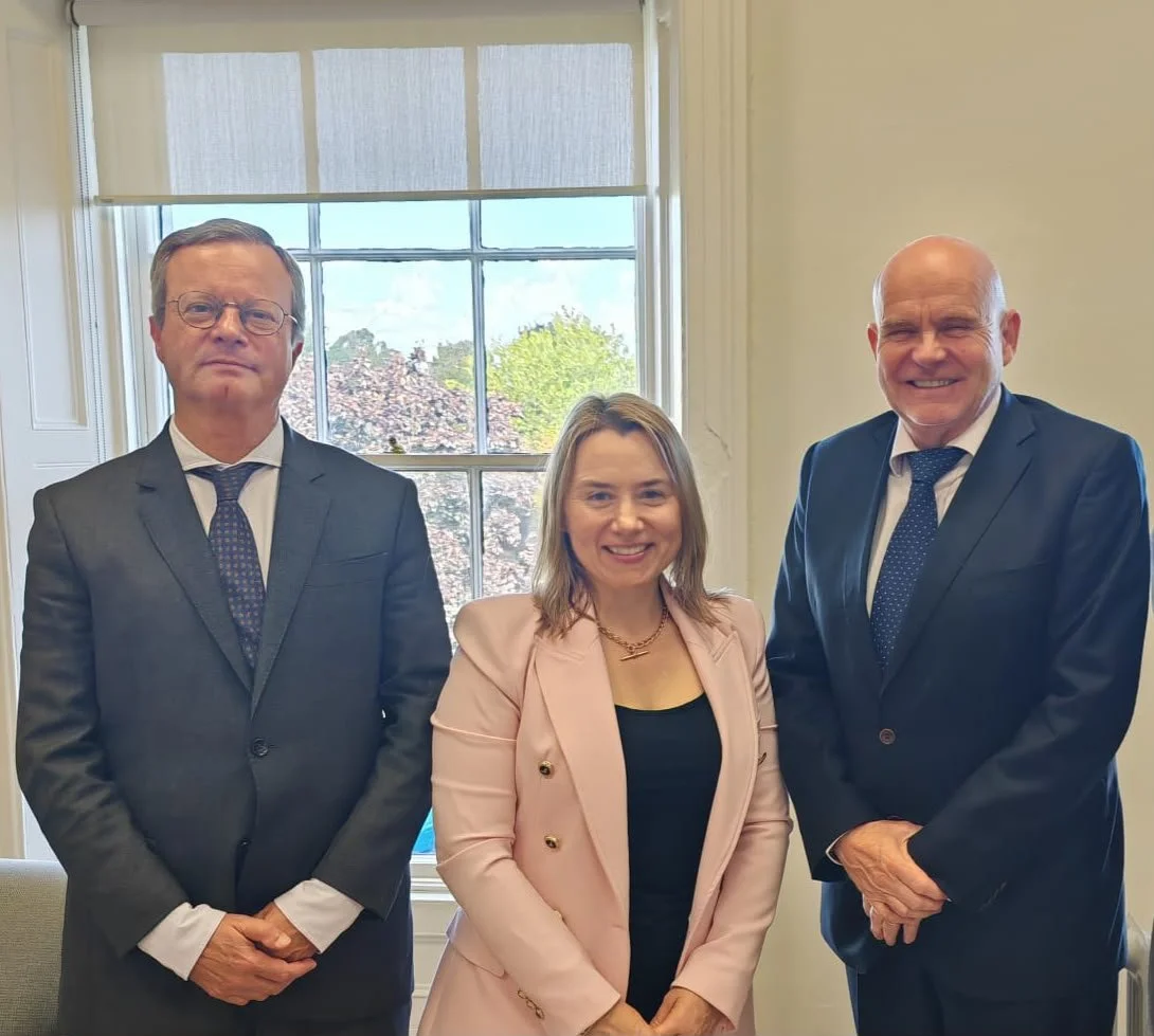 Bernardo Lucena, Former Ambassador of Portugal,  Clare Sheehy, ECI and Ralf Lissek, ECI