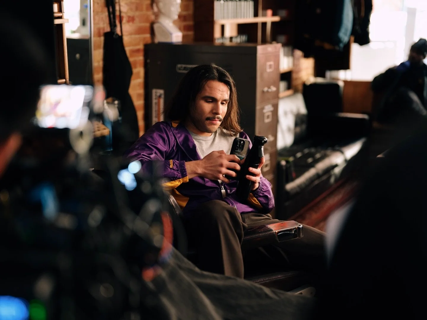 First BTS look at THE LEDGER, a @fanaticssportsbook micro-drama. EPISODE 1 starring @aiyando__, @theofficialbenbow, and @roberto.avitia 

He just wanted a lineup smh. But fr&hellip; Warriors or Nuggets?

Shot on @arri 

Director&hellip;&hellip;&helli