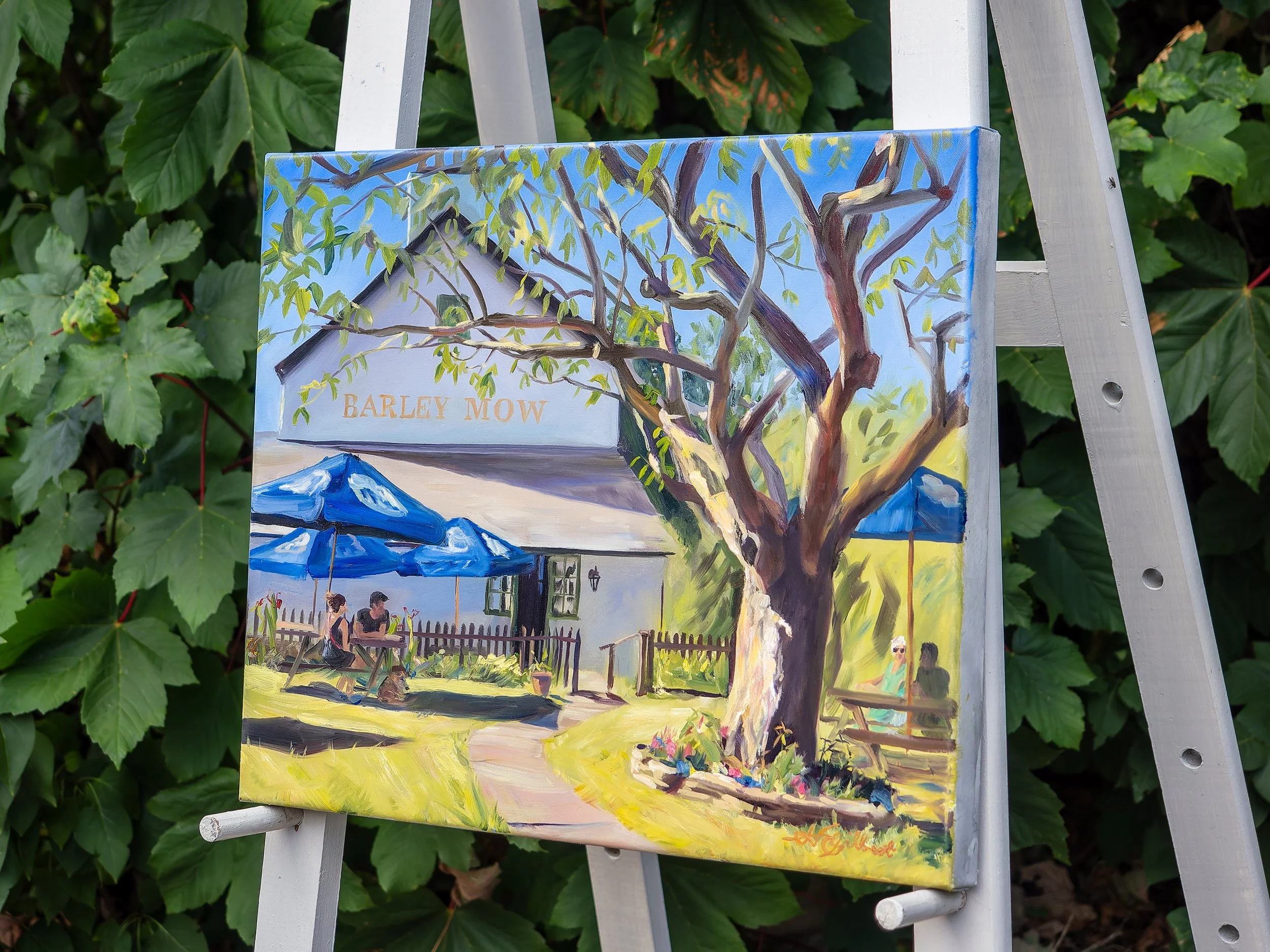 Painted by the local artist Harry Gilbert.