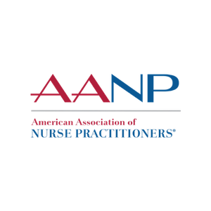 Logo for the American Association of Nurse Practitioners featuring the initials 'AANP' with the full name beneath it.