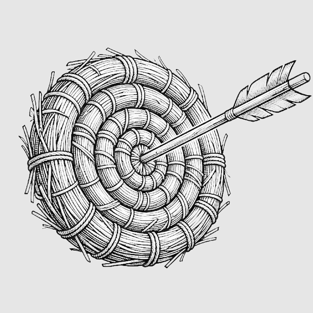 an arrow in the bull's eye