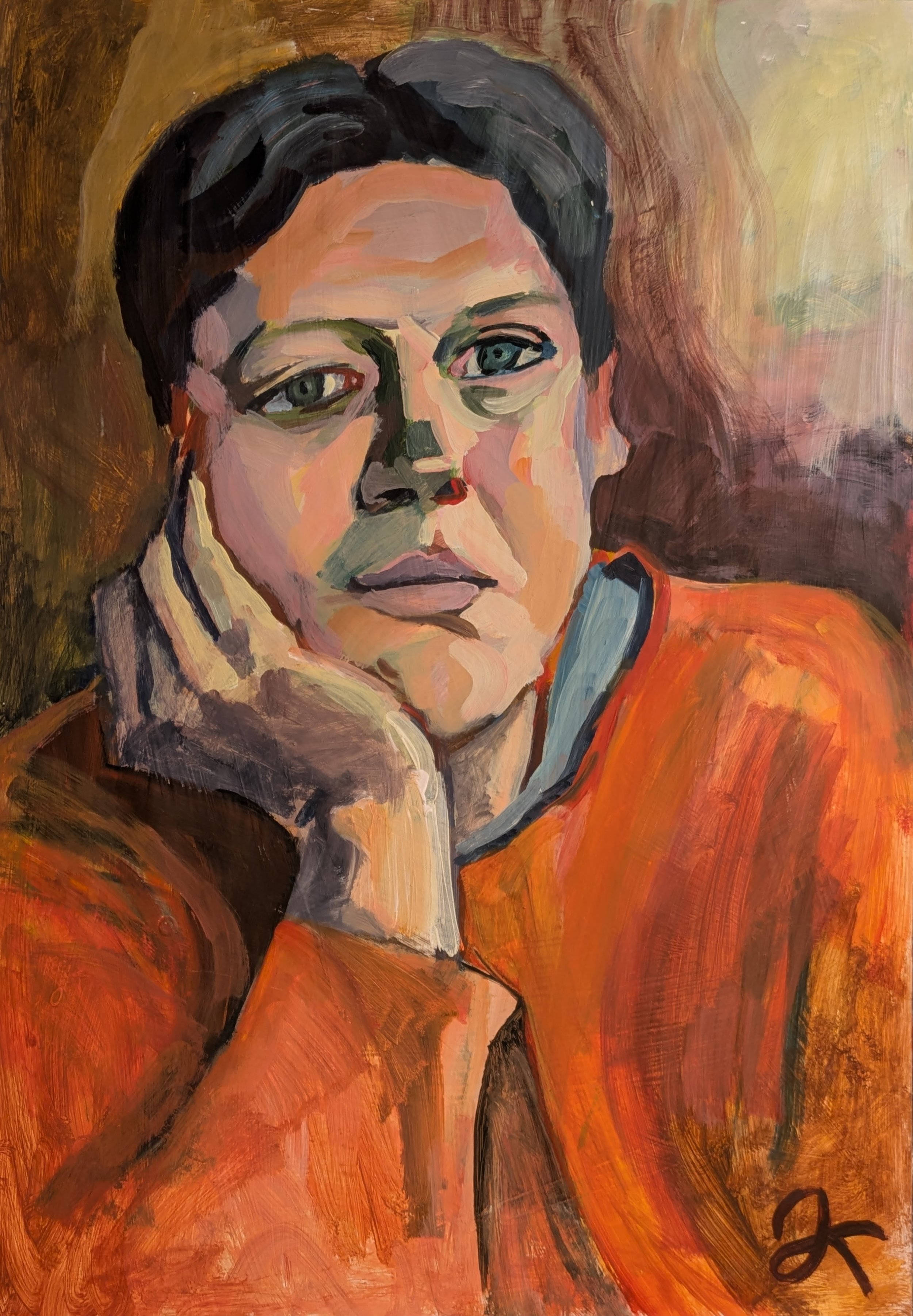 akryl, karton, 70x100 cm