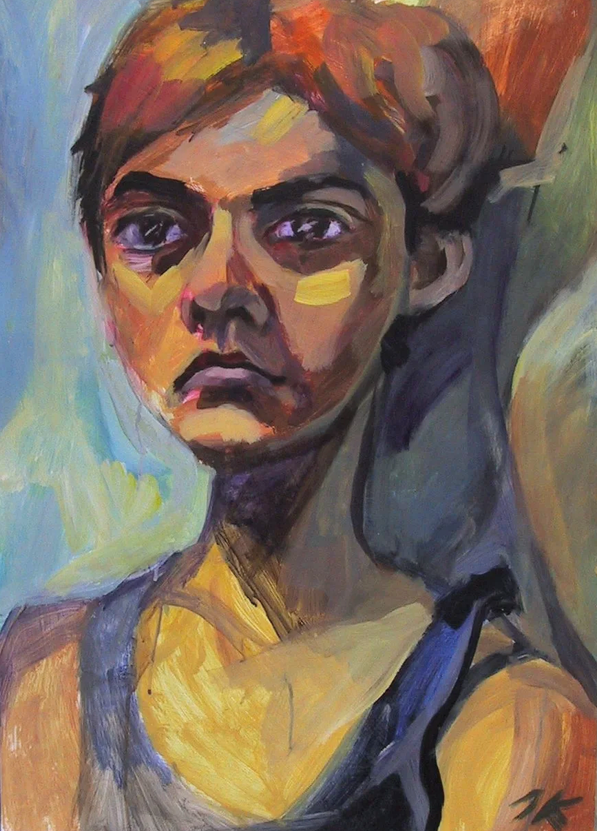 akryl, karton, 70x100 cm
