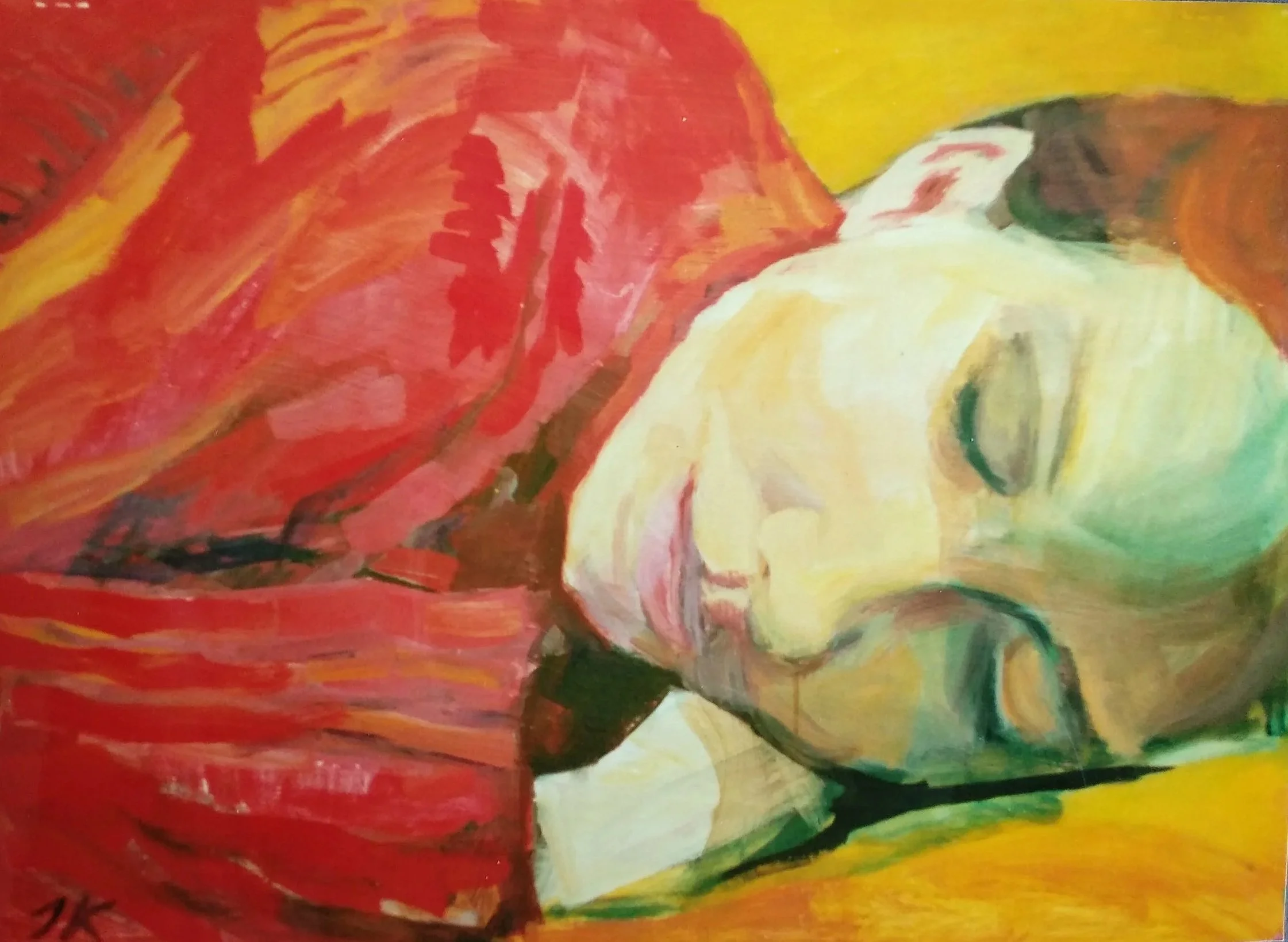 akryl, karton, 70x100 cm
