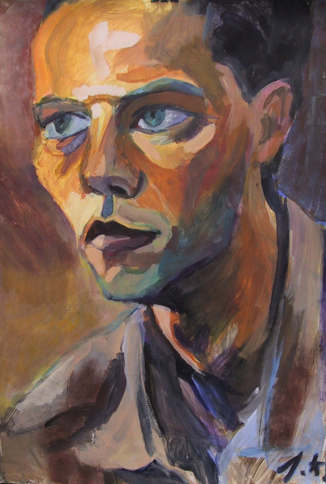 akryl, karton, 70x100 cm