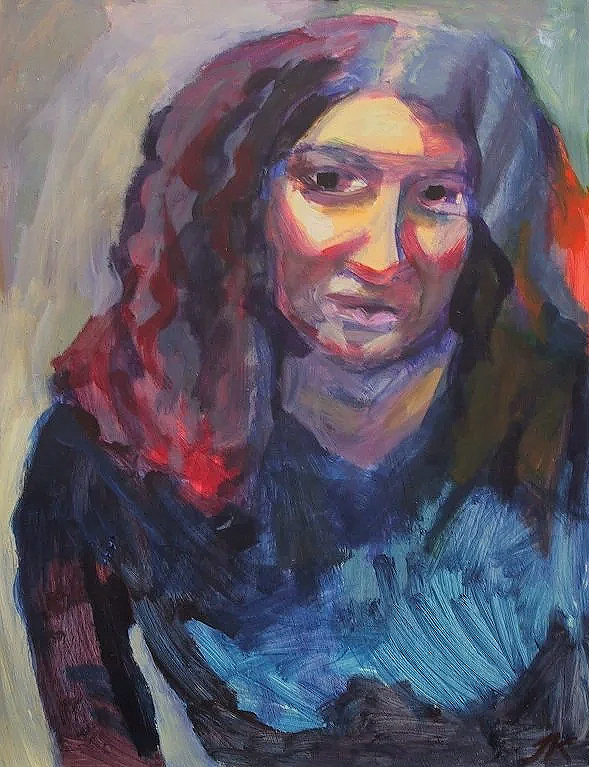 akryl, karton, 70x100 cm
