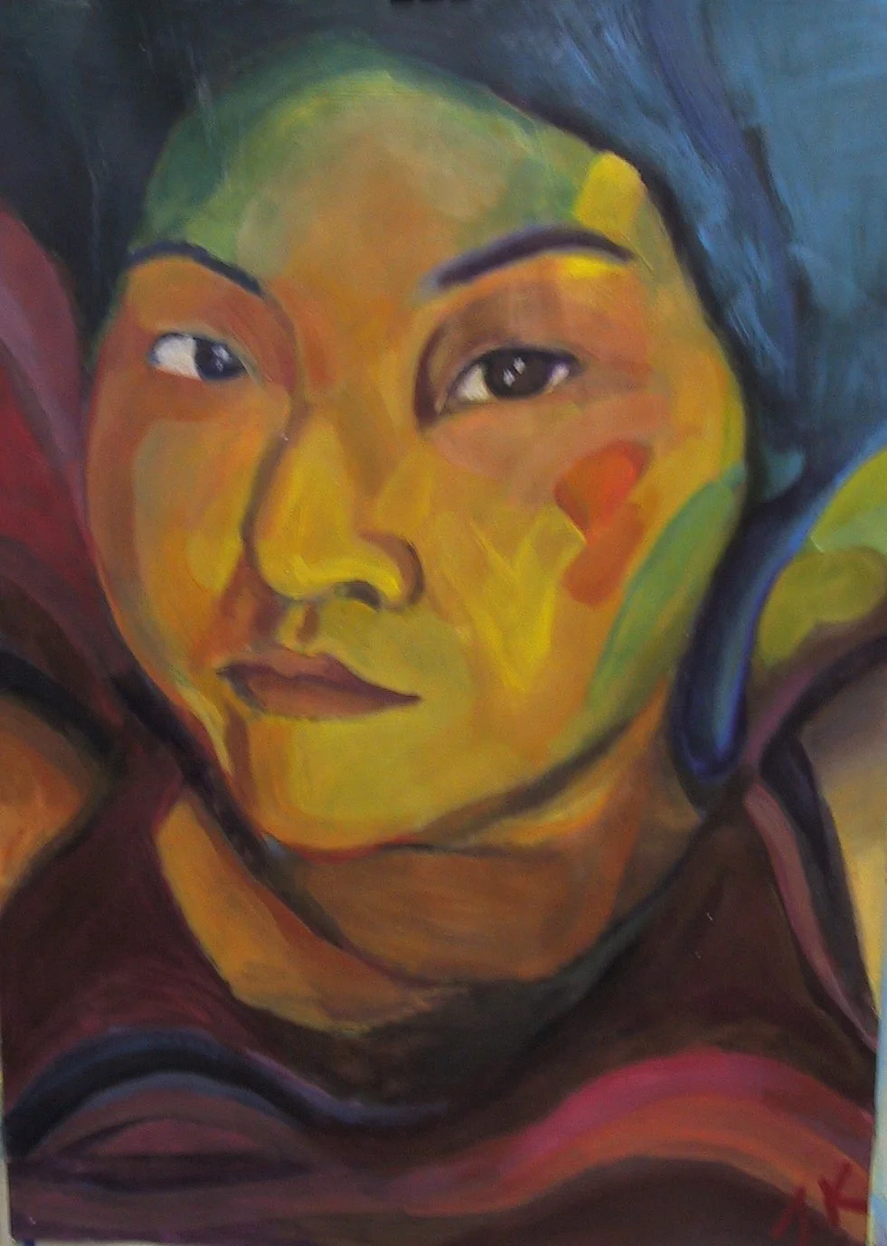 akryl, karton 70x100 cm