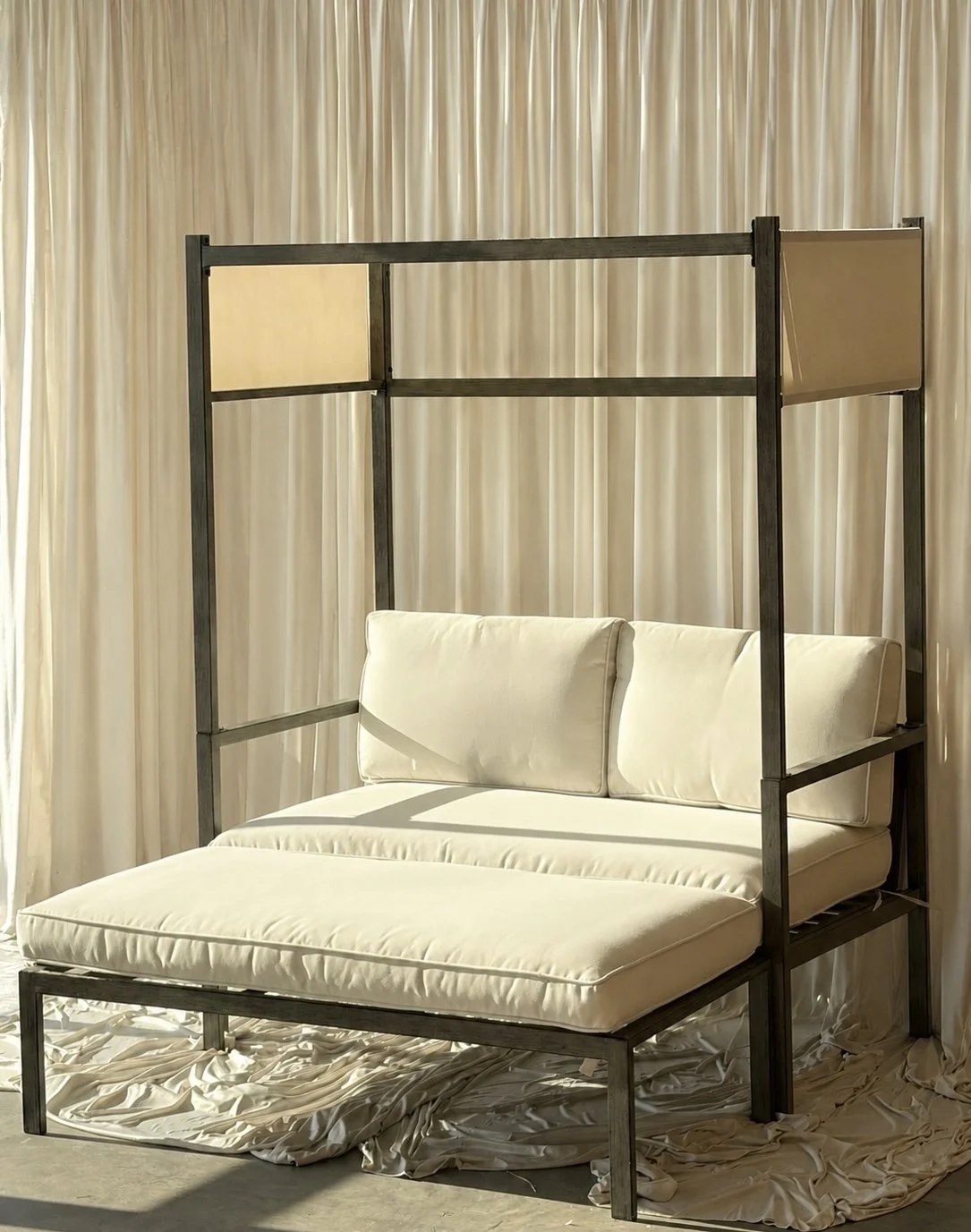 Covered Settee + Footrest