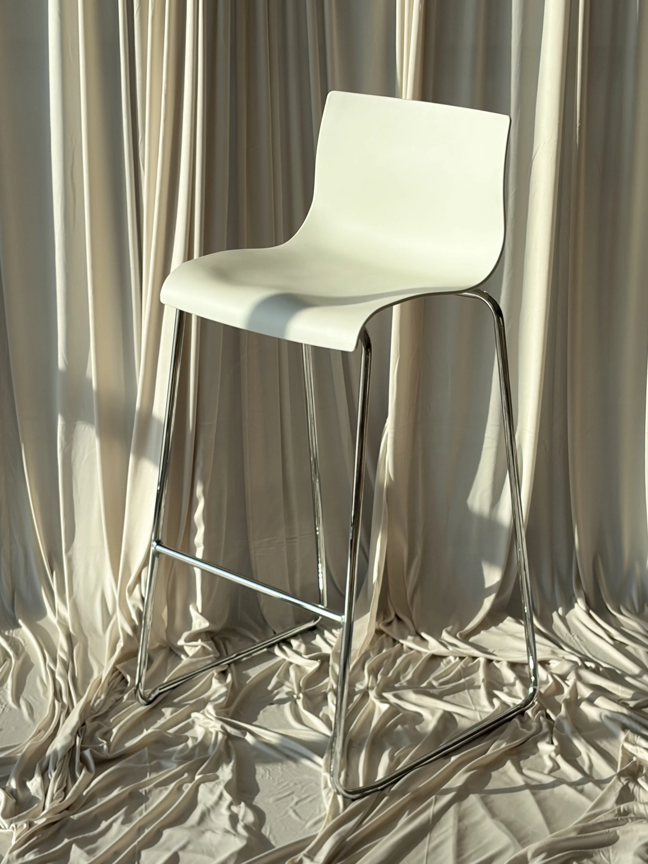 White Contemporary Stool