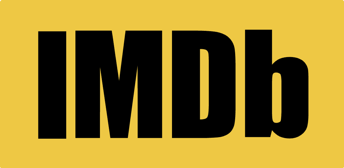 Yellow background with large black text reading 'IMDb'.
