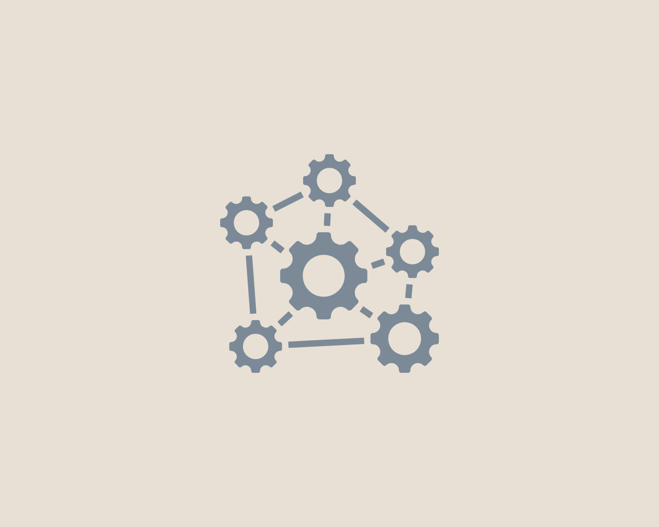 Network icon representing complex commissioning systems, procurement and partnership working.