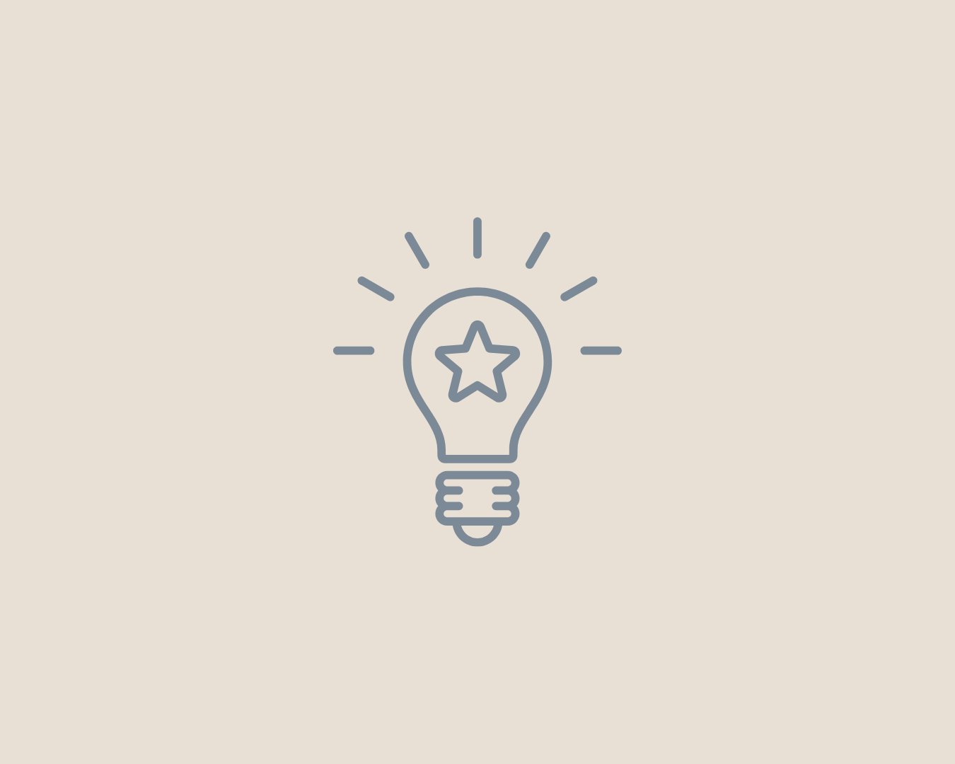 Outline of a light bulb with a star inside, representing funding opportunities, innovation and strategic partnerships.