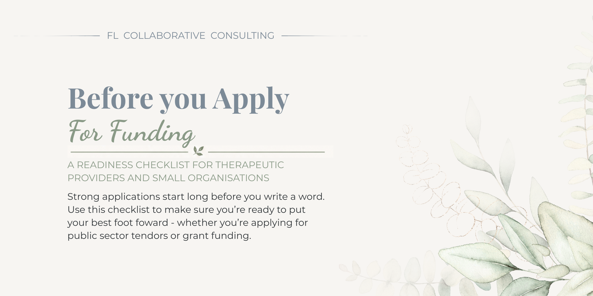 Funding application checklist helping organisations prepare stronger funding applications.