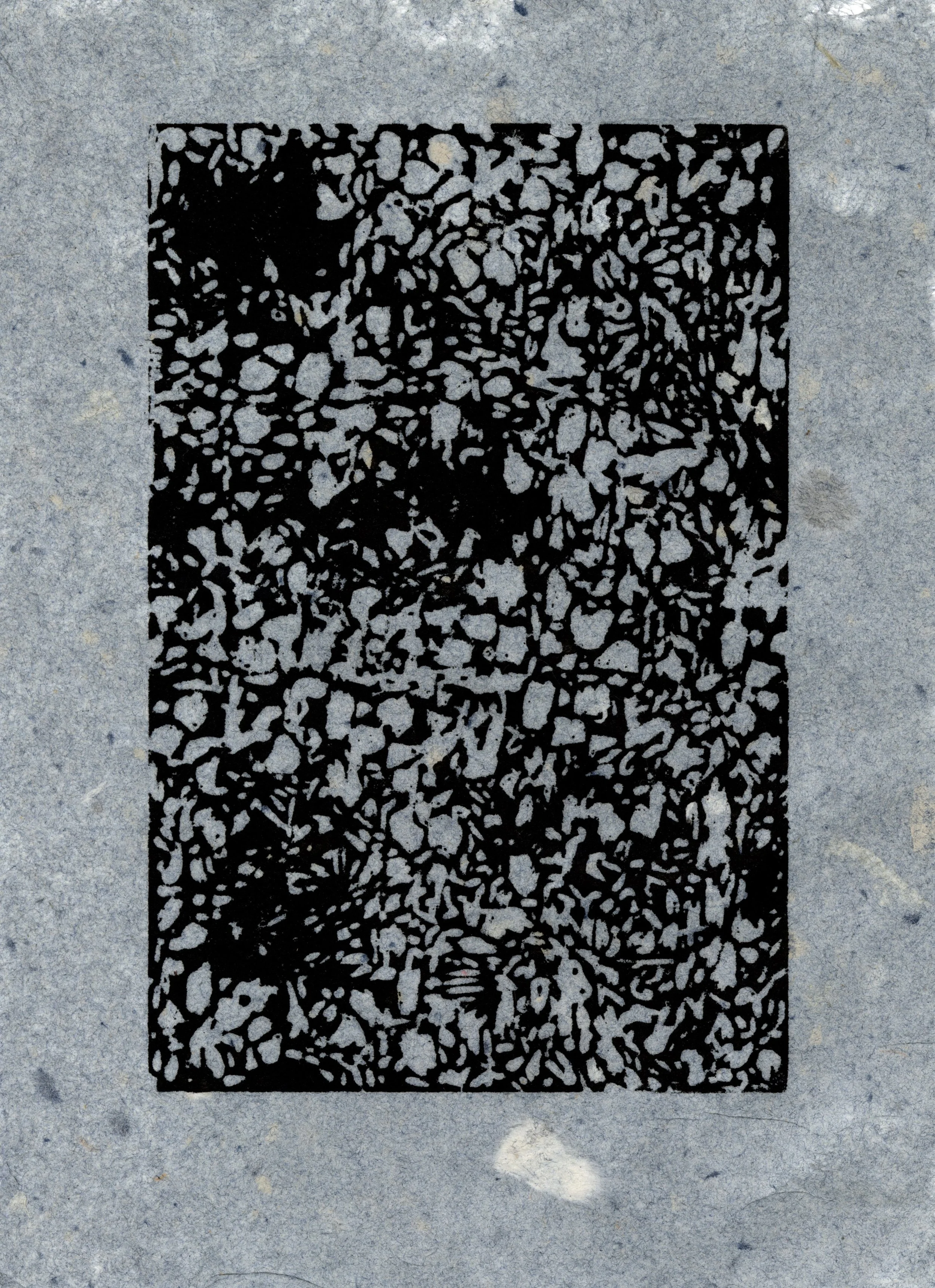 woodcut on handmade paper