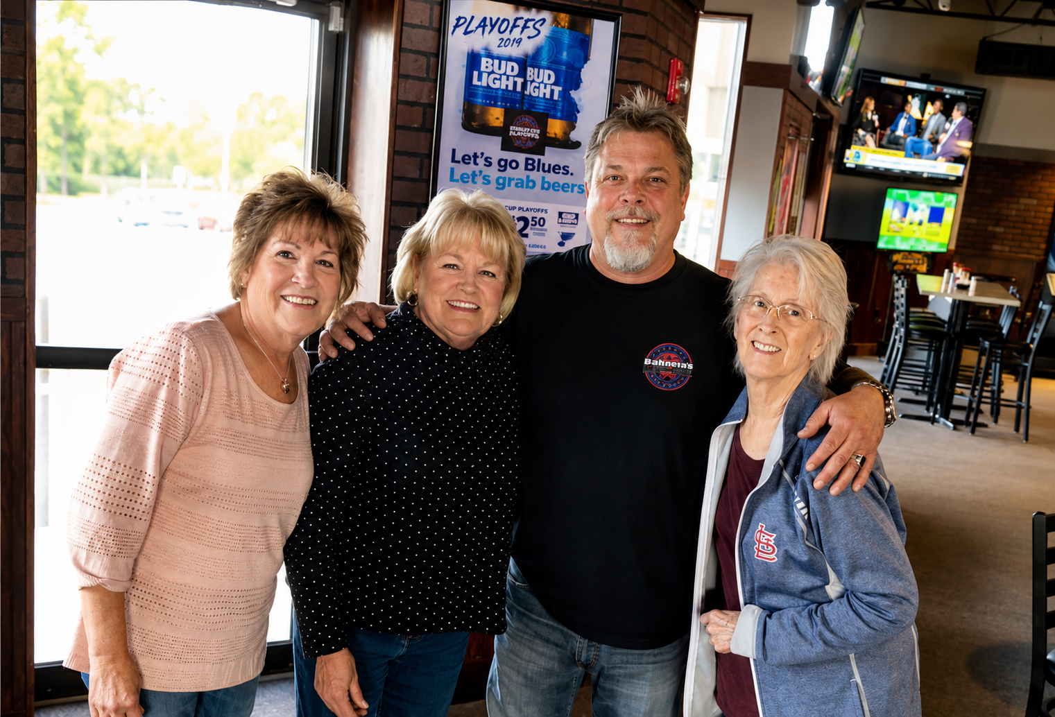 Casey Hanlon with mother and sisters.