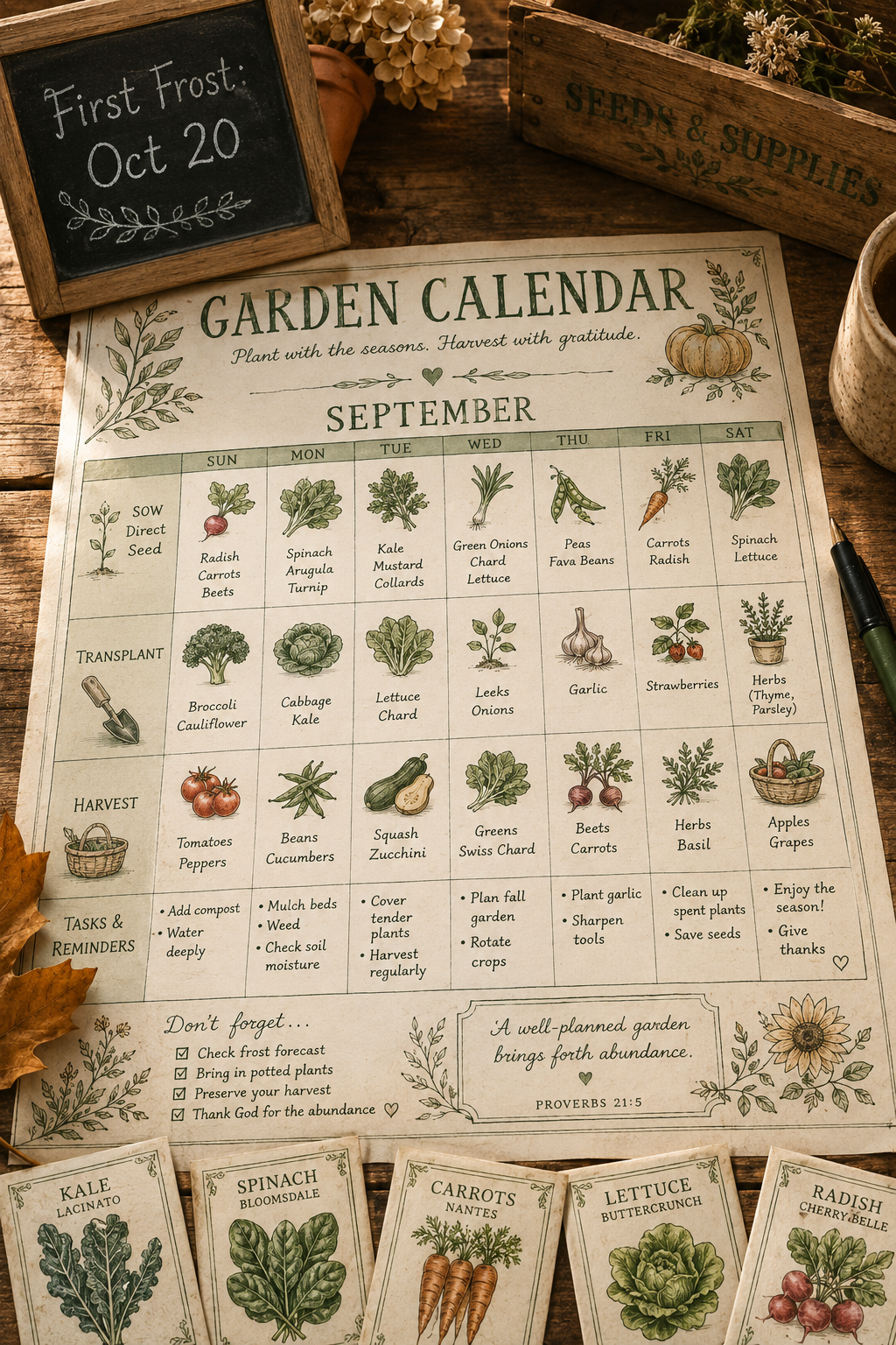 When to Plant a Fall Garden: How to Calculate Your Planting Date From First Frost