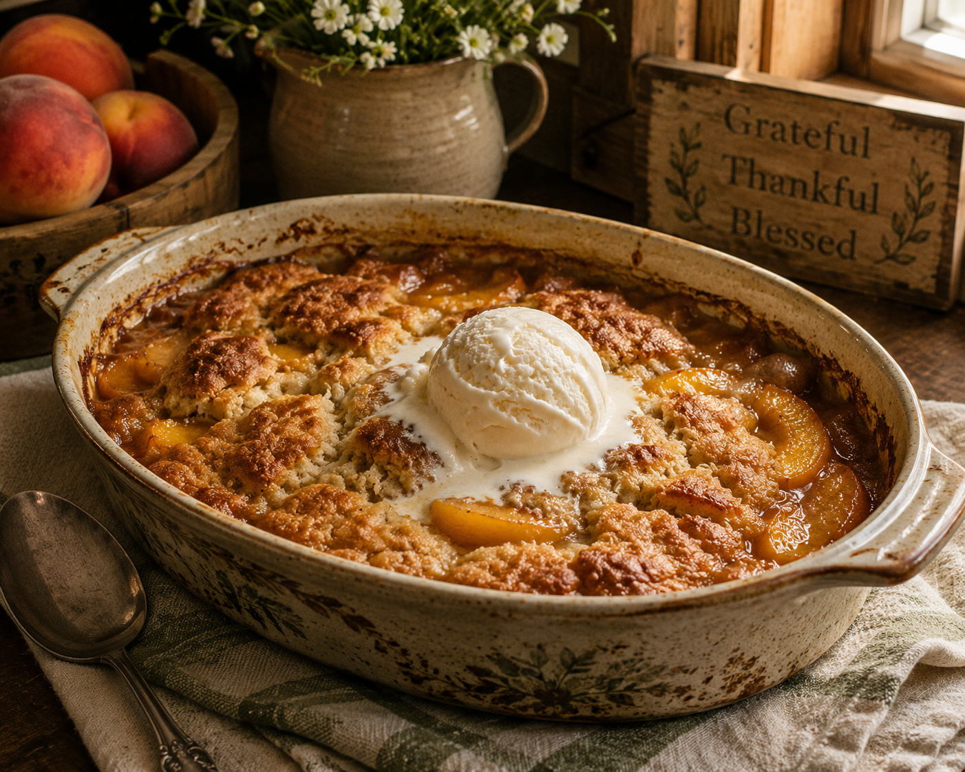Old-Fashioned Peach Cobbler From Scratch: A Simple Late-Summer Recipe